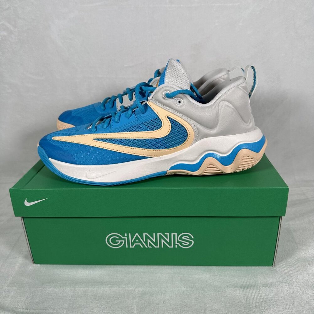 Nike Giannis Immortality 3 Men Shoes Size 12 DZ7533 002 Phantom Blue Lightning - Picture 4 of 9